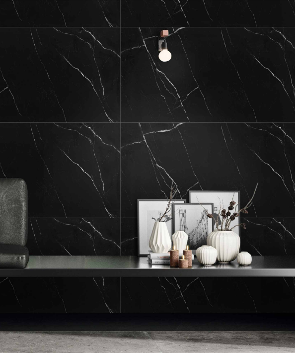 TL 00683 Inky Black Matte Finish 4 ft x 2 ft Matte Finish Vitrified Wall Tile - 9 mm | Image 5