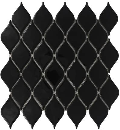 Subway Mosaic Wall Tile TL 05278 C Leafscape Fern Noir 266 x 266 mm (Chip Size - 48x86 mm) Ceramic Glossy Finish - 8 mm | Suitable for Bathroom,Kitchen,Swimming Pool,Accent / Feature Walls | Image 1