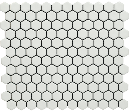 Subway Mosaic Wall Tile TL 05284 Hexa Mosaico Blanca Cix 258.1 x 258.1 mm (Chip Size - 23x26.6 mm) Ceramic Glossy Finish - 8 mm | Suitable for Bathroom,Kitchen,Swimming Pool,Accent / Feature Walls | Image 1