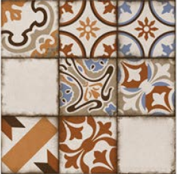 Moroccan Floor & Wall Tile TL 05043 Morissa Fez Florals 1 ft x 1 ft Ceramic Matte Finish - 7.5 mm | Random Design | Suitable for Living Room, Bedroom, Bathroom, Kitchen & Balcony | Image 1