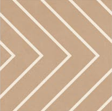 Moroccan Floor & Wall Tile TL 05049 Morissa Sahara Chevron 1 ft x 1 ft Ceramic Matte Finish - 7.5 mm | Suitable for Living Room, Bedroom, Bathroom, Kitchen & Balcony | Image 1