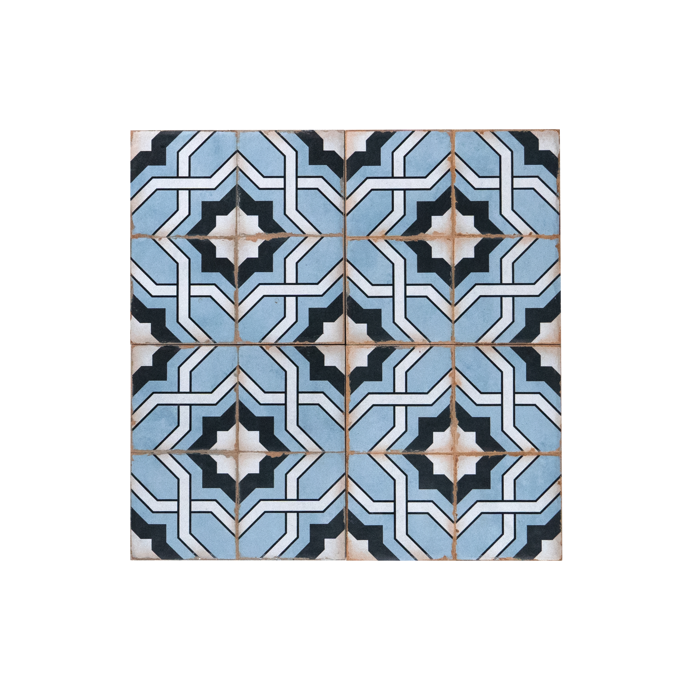 Subway Moroccan Wall & Floor Tile TL 05243 Tropea Ornate Blue 8 x 8 inch Vitrified Matte Finish - 8 mm | 8 Random Faces | Suitable for Living Room, Accent / Feature Walls, Bathroom, Kitchen Wall & Backsplashes | Image 2