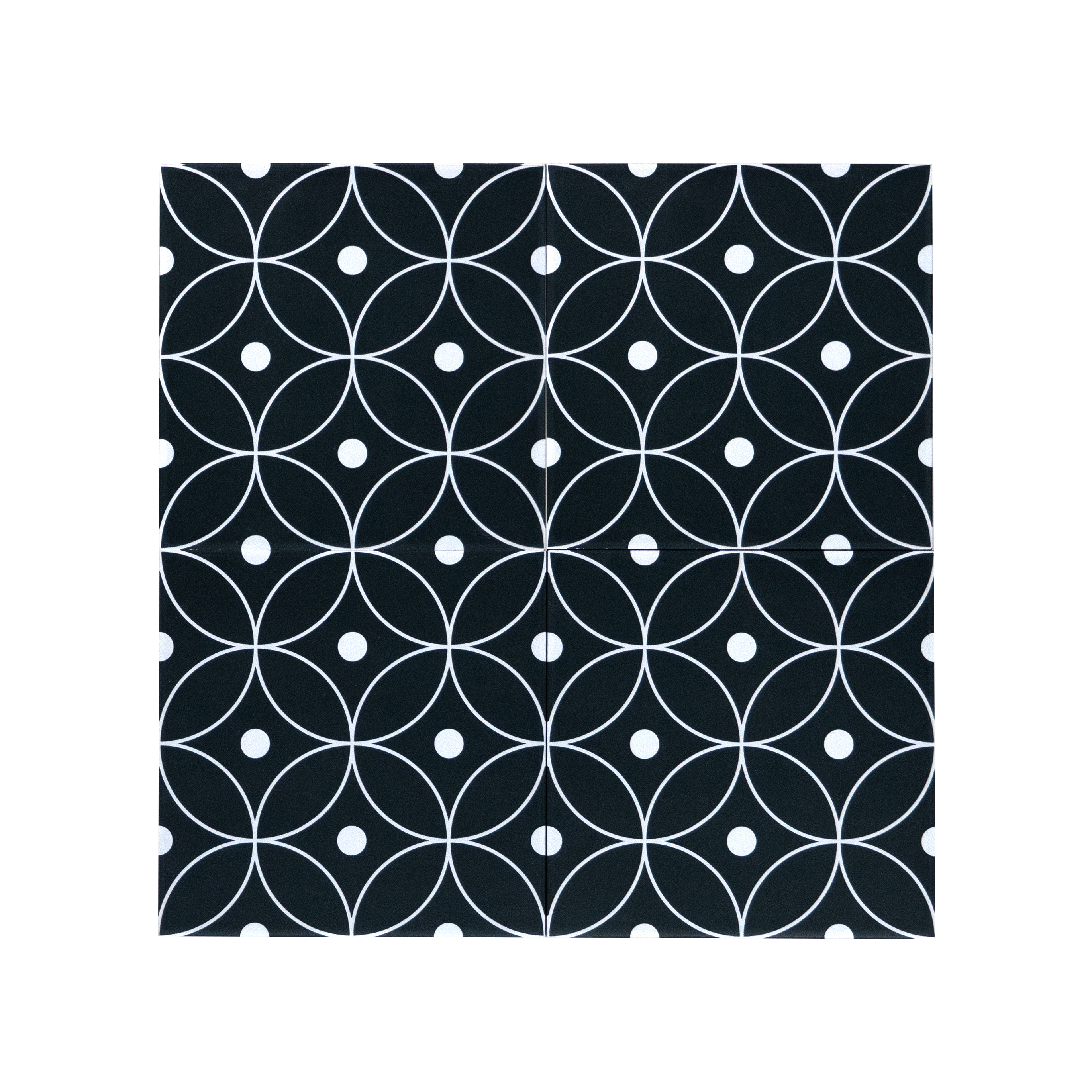 Subway Moroccan Wall & Floor Tile TL 05256 B Zen Ring Squint Black 8 x 8 inch Vitrified Matte Finish - 8 mm | Suitable for Living Room, Accent / Feature Walls, Bathroom, Kitchen Wall & Backsplashes | Image 2