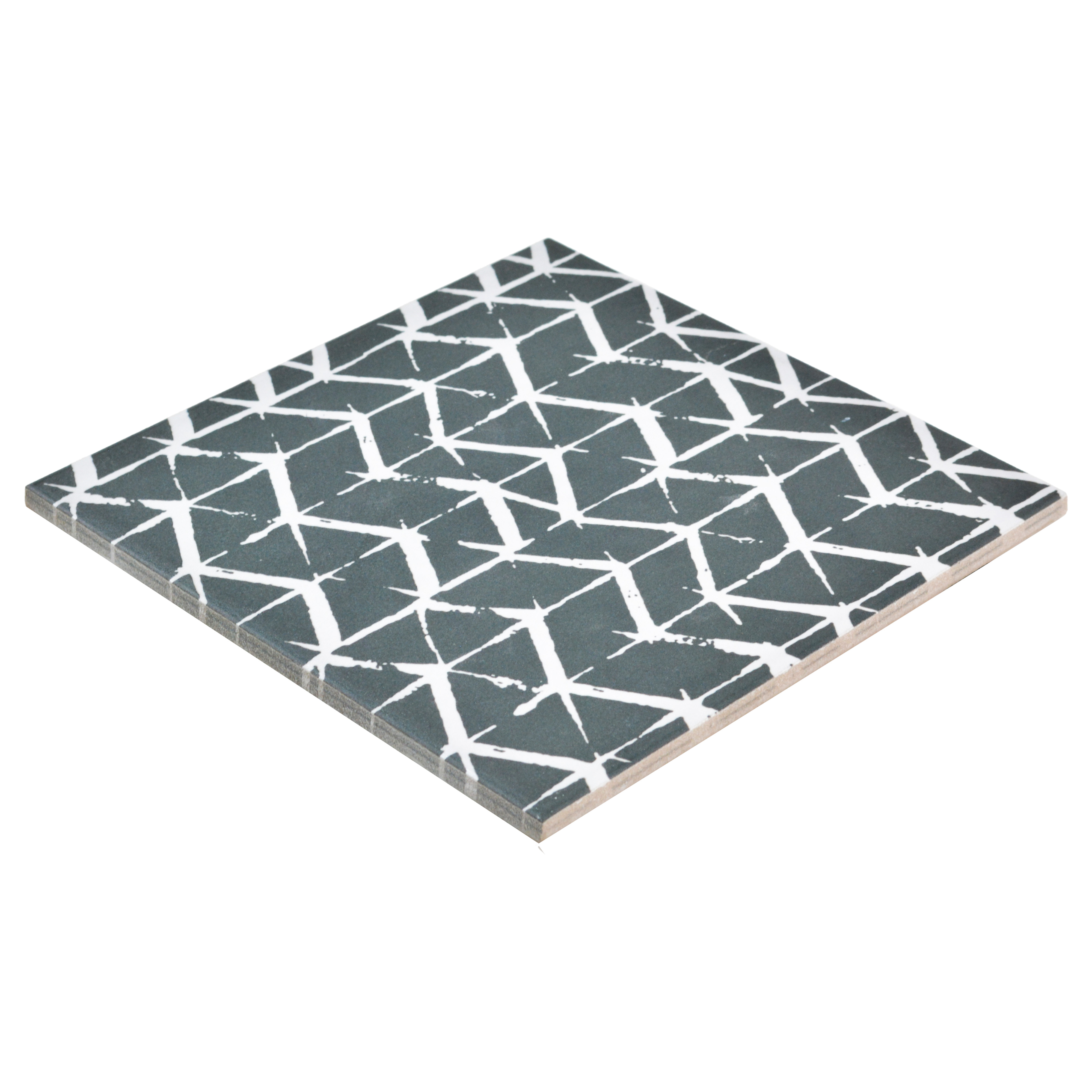 Subway Moroccan Wall & Floor Tile TL 05245 E Zahara Zigs Black 8 x 8 inch Vitrified Matte Finish - 8 mm | 8 Random Faces | Suitable for Living Room, Accent / Feature Walls, Bathroom, Kitchen Wall & Backsplashes | Image 3