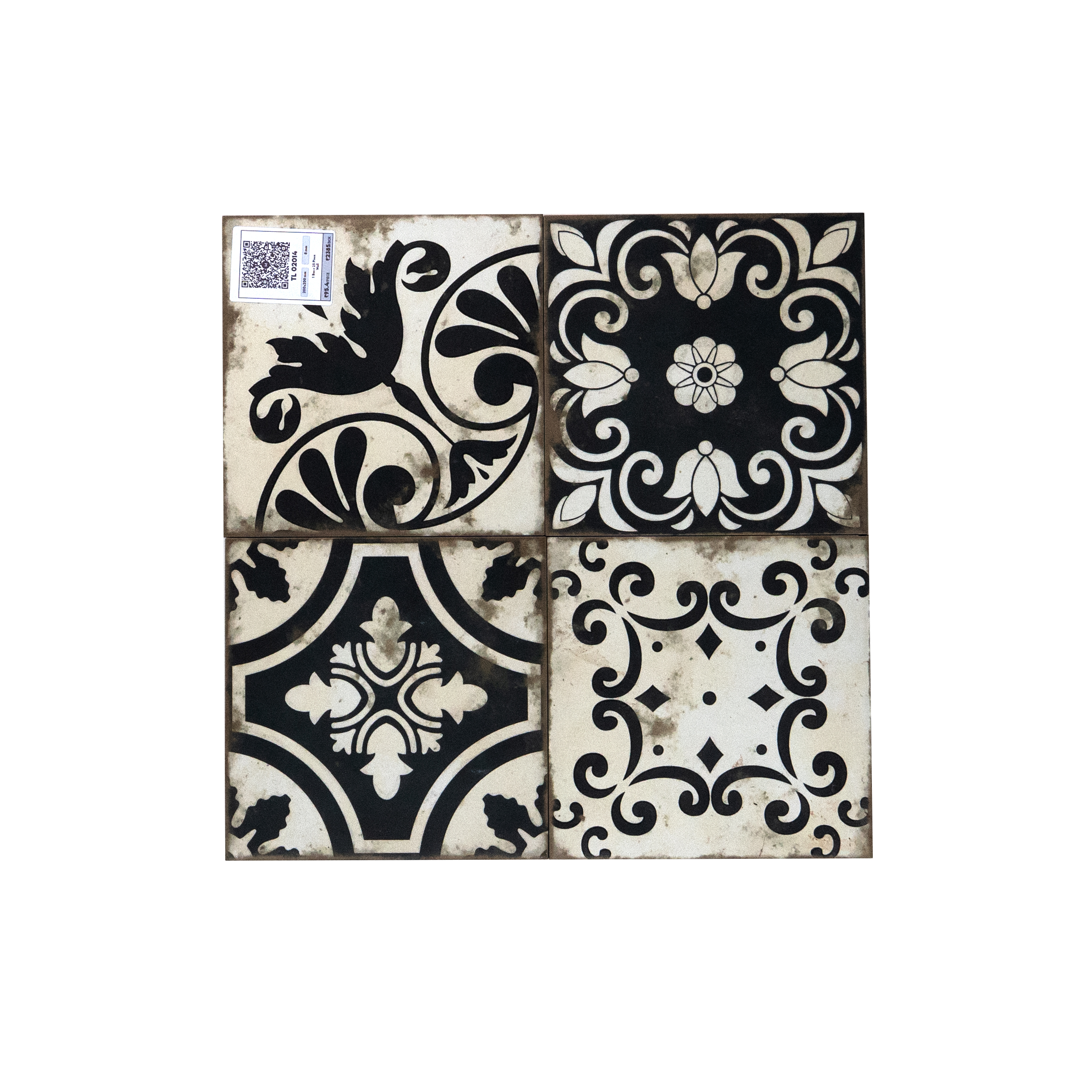 Subway Moroccan Wall & Floor Tile TL 05244 Rural Ravioli 8 x 8 inch Vitrified Matte Finish - 8 mm | 9 Random Faces | Suitable for Living Room, Accent / Feature Walls, Bathroom, Kitchen Wall & Backsplashes | Image 2