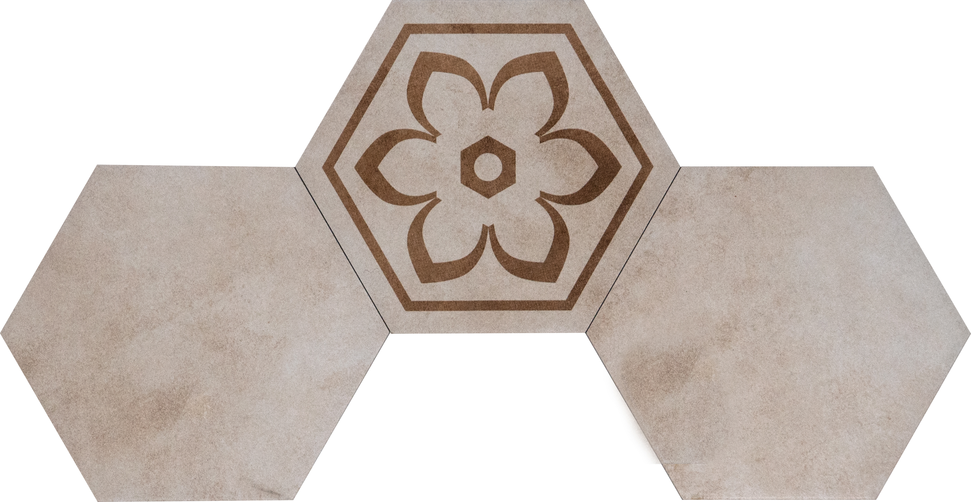 Subway Wall & Floor Tile TL 05271 D Hexalite Grana Latte Decor 10 x 9 inch (250x220 mm) Vitrified Matte Finish - 8 mm | Random Design | Suitable for Living Room, Accent / Feature Walls, Bathroom, Kitchen Wall & Backsplashes | Image 3