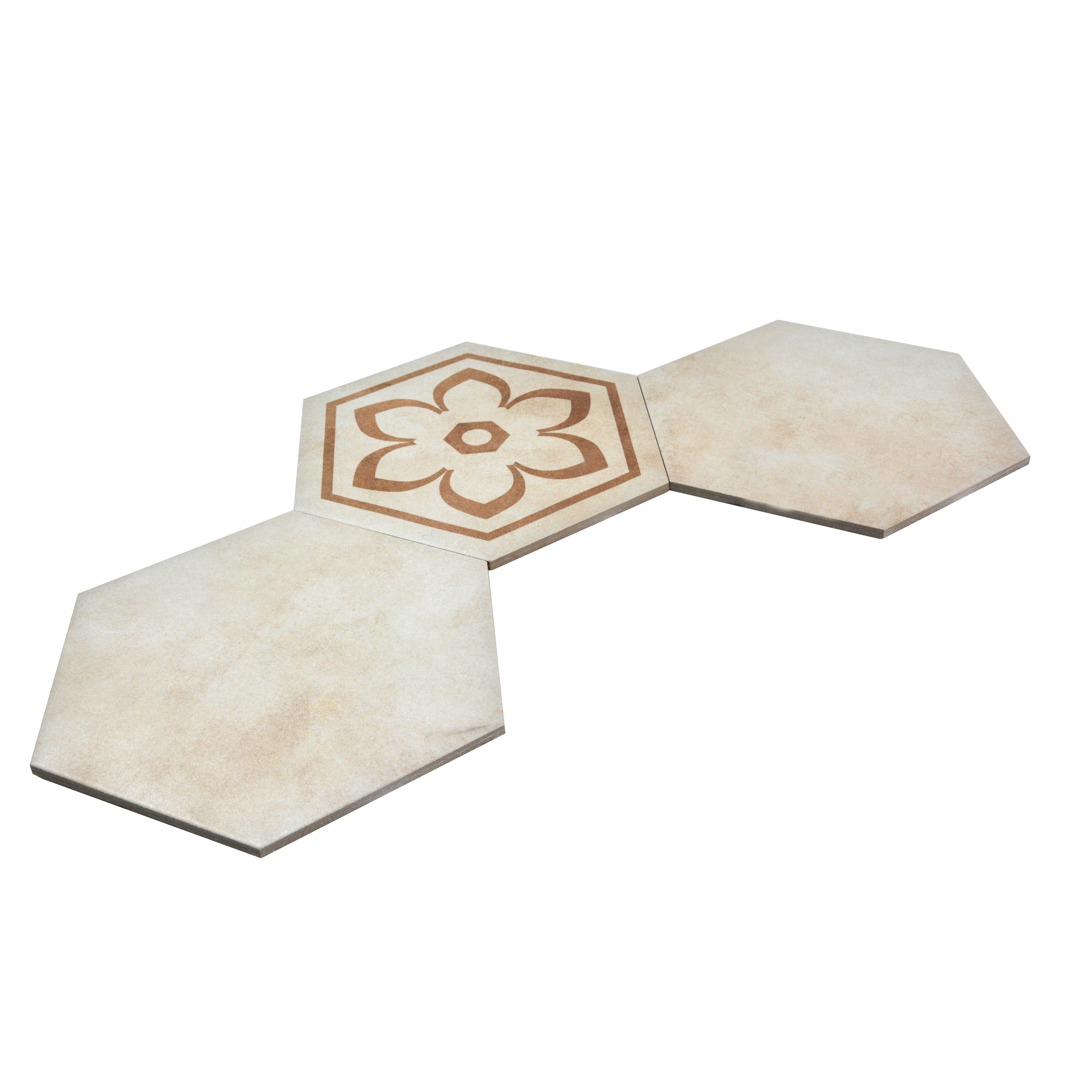 Subway Wall & Floor Tile TL 05271 D Hexalite Grana Latte Decor 10 x 9 inch (250x220 mm) Vitrified Matte Finish - 8 mm | Random Design | Suitable for Living Room, Accent / Feature Walls, Bathroom, Kitchen Wall & Backsplashes | Image 4