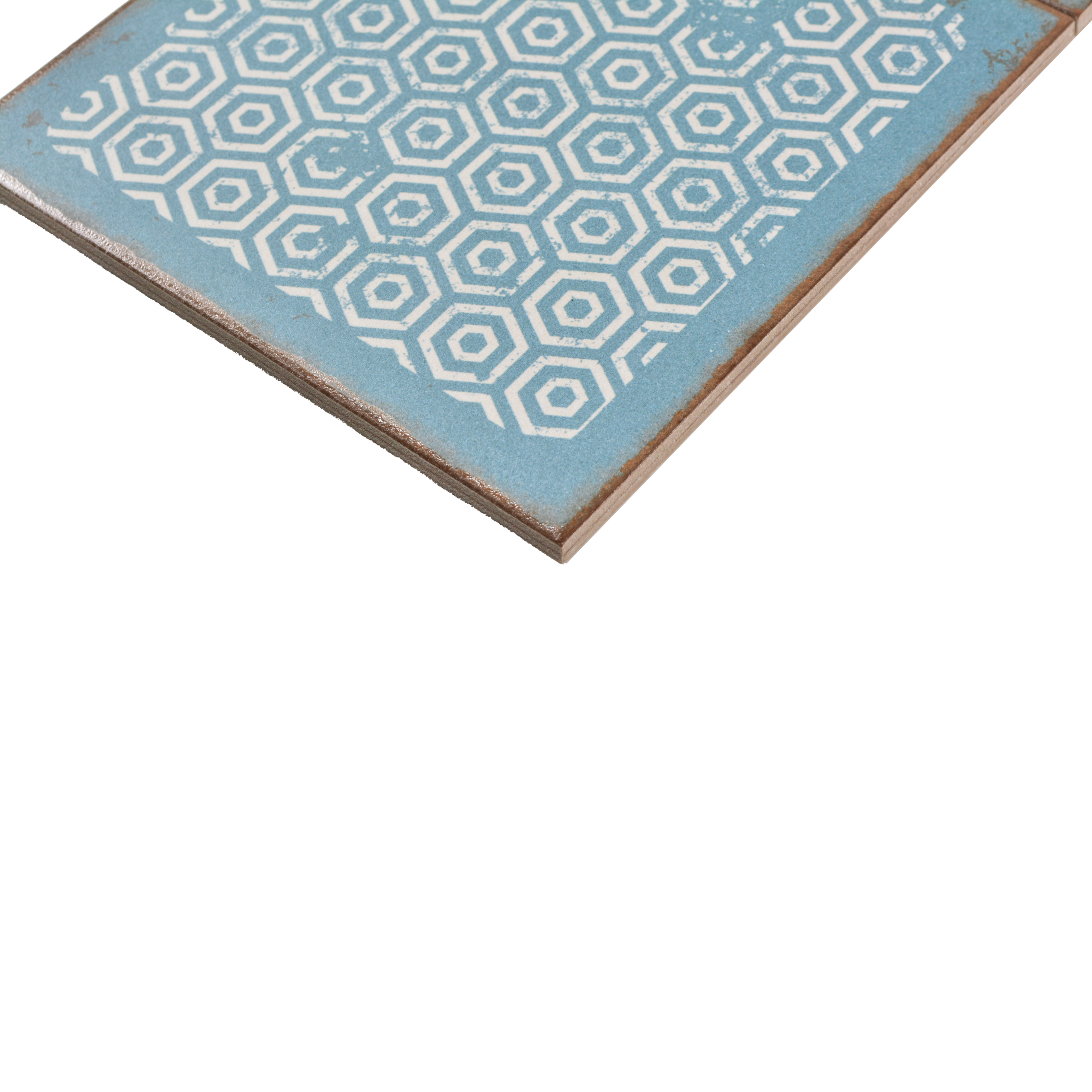 Subway Moroccan Wall & Floor Tile TL 05269 B Mythos Navia Azul Decor 8 x 8 inch Vitrified Matte Finish - 8 mm | 12 Random Faces | Suitable for Living Room, Accent / Feature Walls, Bathroom, Kitchen Wall & Backsplashes | Image 5