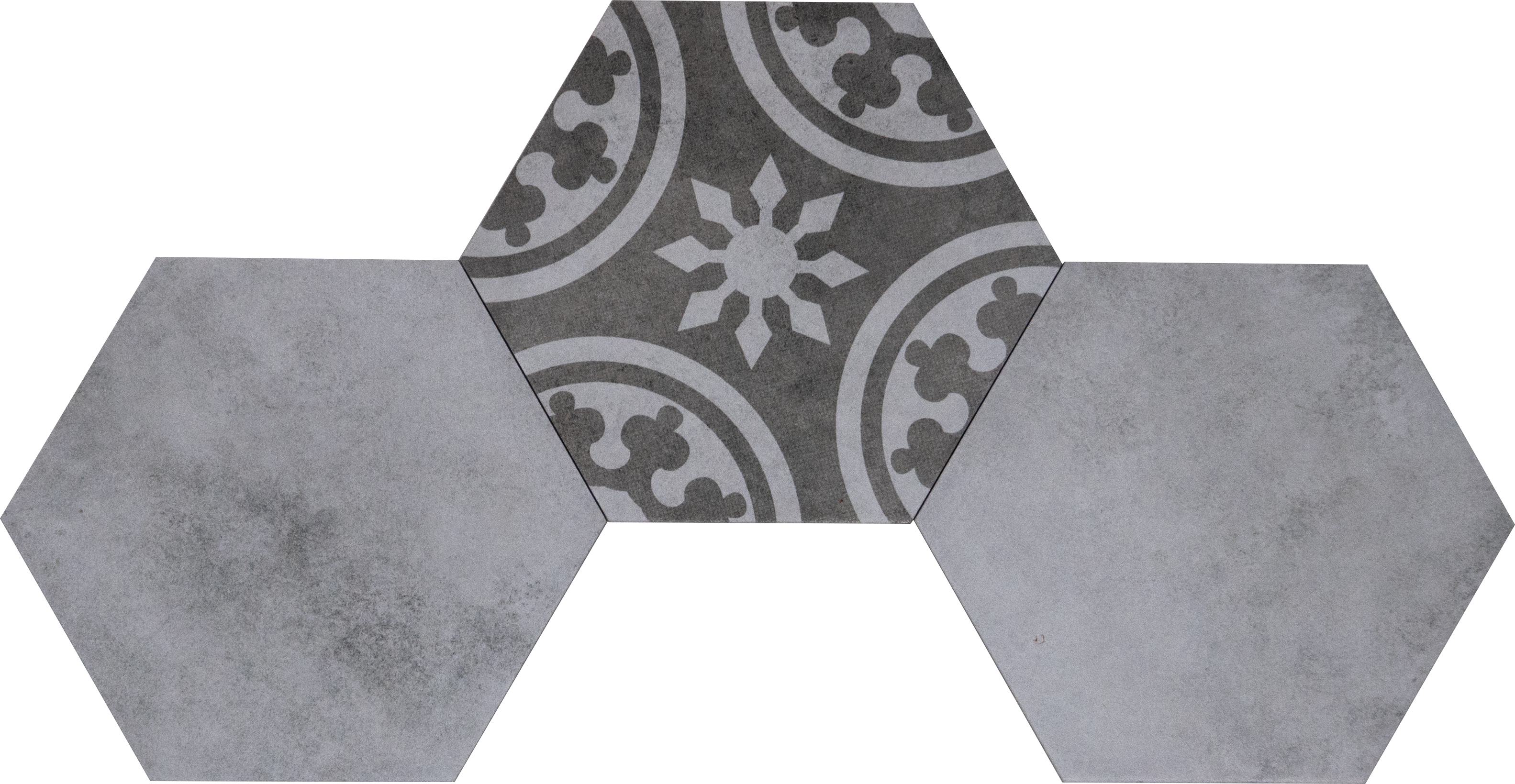 Subway Wall & Floor Tile TL 05271 B Hexalite Grana Grey Decor 10 x 9 inch (250x220 mm) Vitrified Matte Finish - 8 mm | Random Design | Suitable for Living Room, Accent / Feature Walls, Bathroom, Kitchen Wall & Backsplashes | Image 3