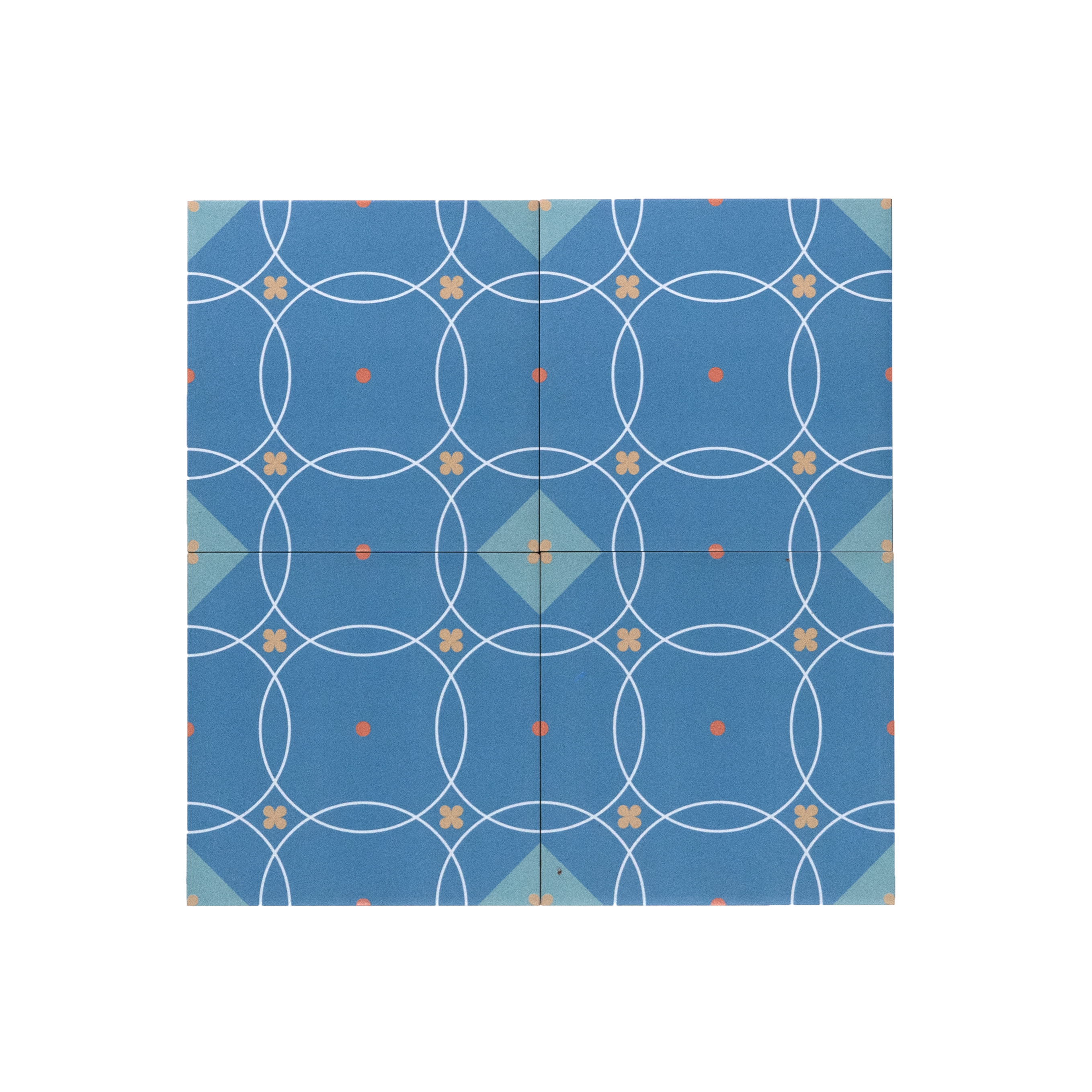 Subway Moroccan Wall & Floor Tile TL 05266 Blue Blossoms 8 x 8 inch Vitrified Matte Finish - 8 mm | Suitable for Living Room, Accent / Feature Walls, Bathroom, Kitchen Wall & Backsplashes | Image 2