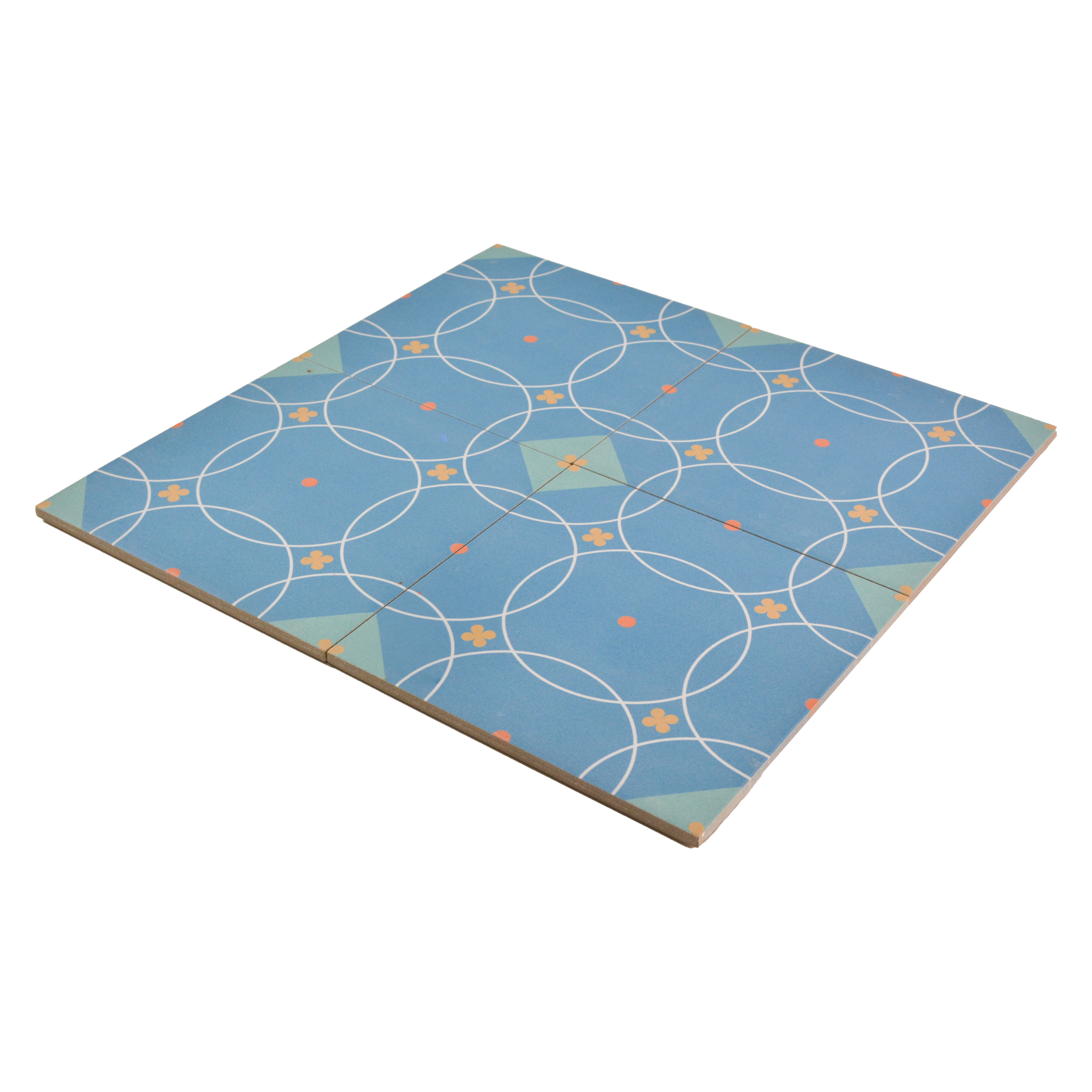 Subway Moroccan Wall & Floor Tile TL 05266 Blue Blossoms 8 x 8 inch Vitrified Matte Finish - 8 mm | Suitable for Living Room, Accent / Feature Walls, Bathroom, Kitchen Wall & Backsplashes | Image 4