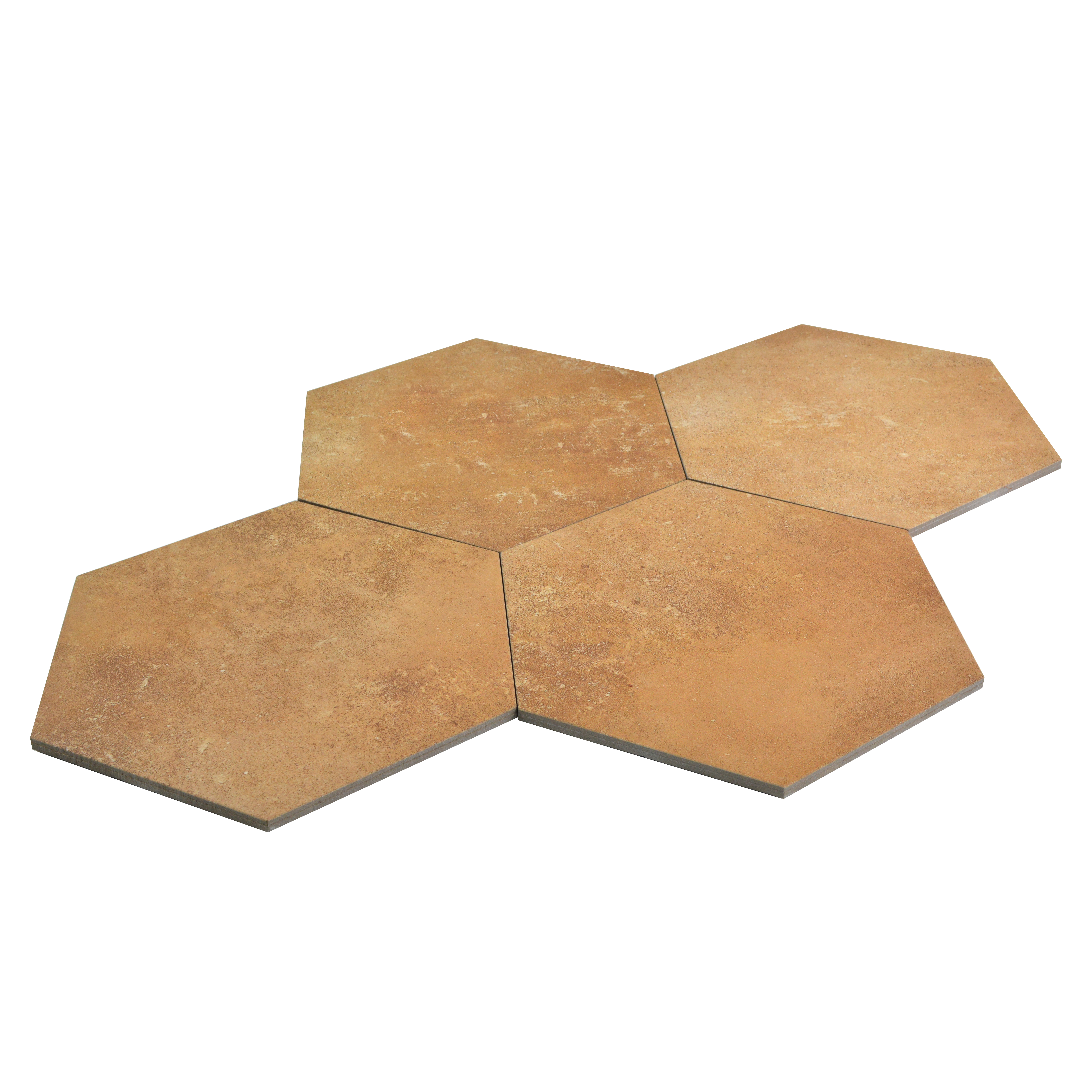 Subway Wall & Floor Tile TL 05275 B Hexalite Caramel 10 x 9 inch (250x220 mm) Vitrified Matte Finish - 8 mm | Suitable for Living Room, Accent / Feature Walls, Bathroom, Kitchen Wall & Backsplashes | Image 2