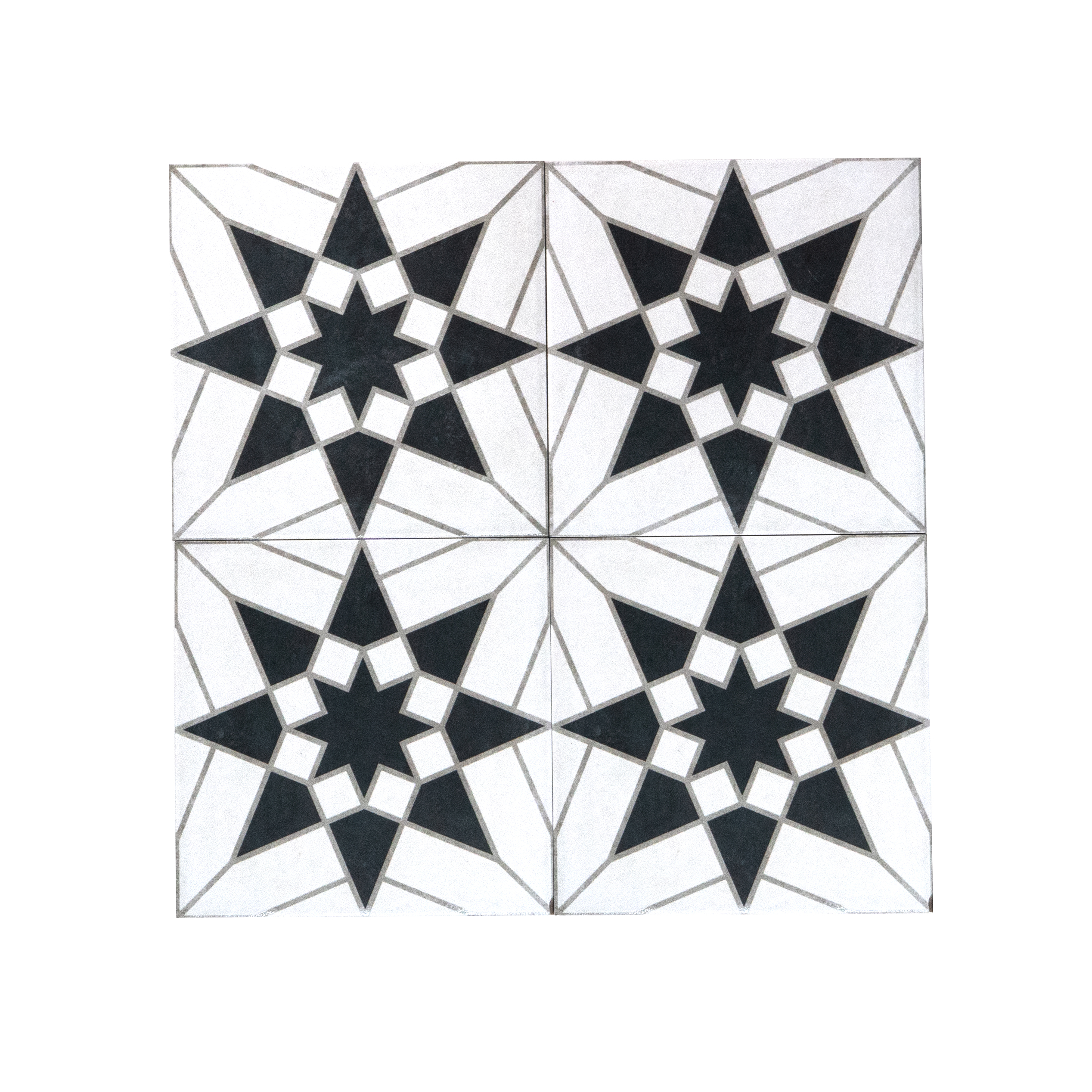 Subway Moroccan Wall & Floor Tile TL 05262 G Solana Bianco Black Decor 8 x 8 inch Vitrified Matte Finish - 8 mm | Suitable for Living Room, Accent / Feature Walls, Bathroom, Kitchen Wall & Backsplashes | Image 2