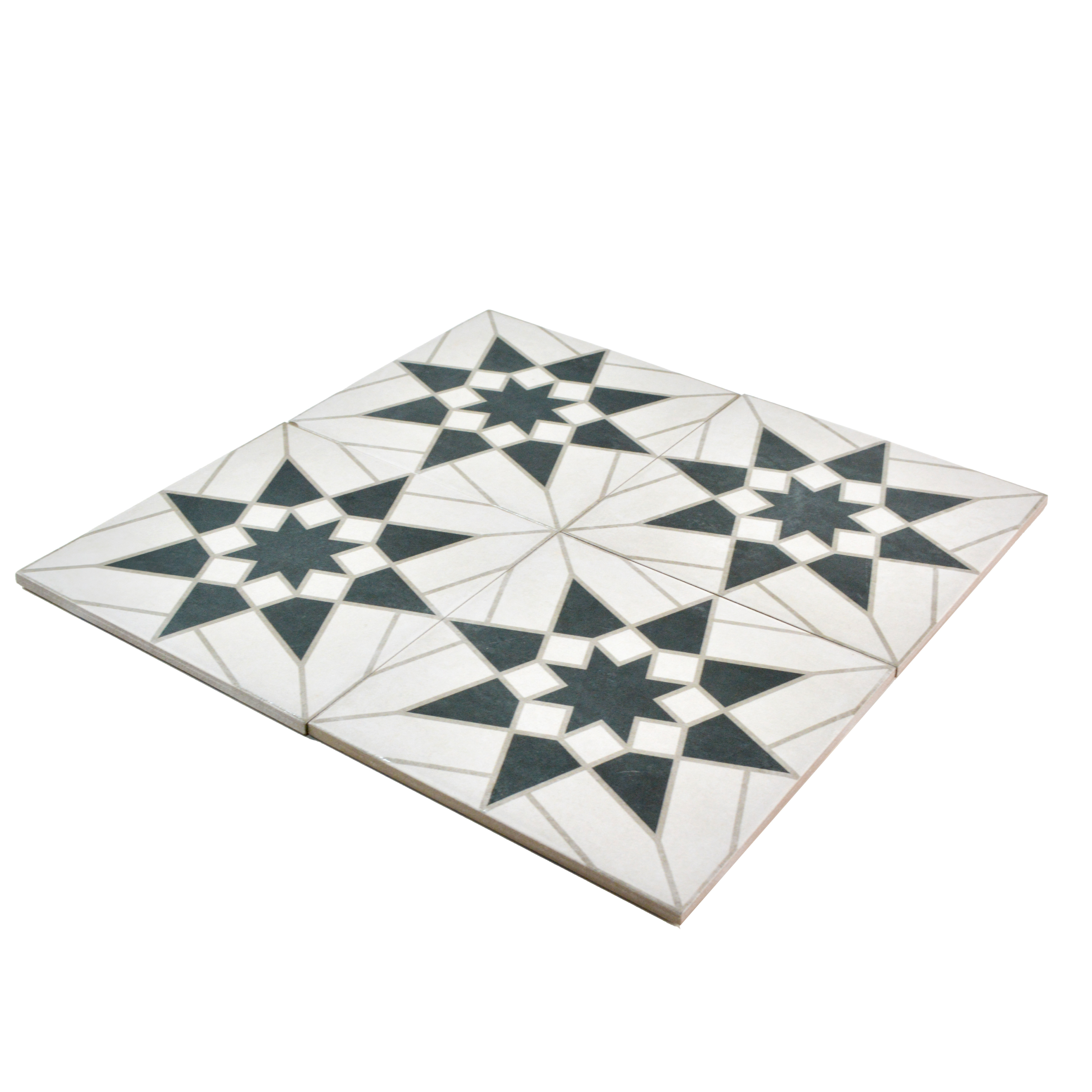 Subway Moroccan Wall & Floor Tile TL 05262 G Solana Bianco Black Decor 8 x 8 inch Vitrified Matte Finish - 8 mm | Suitable for Living Room, Accent / Feature Walls, Bathroom, Kitchen Wall & Backsplashes | Image 4