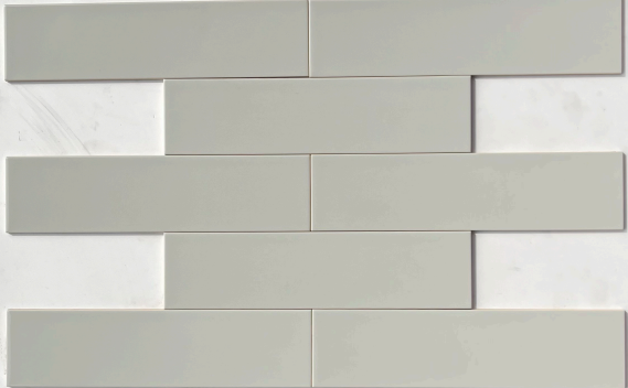 TL 00007 D 16x4 inches Pumic Plain Glossy Finish Ceramic Wall Tile - 8 mm | Image 2