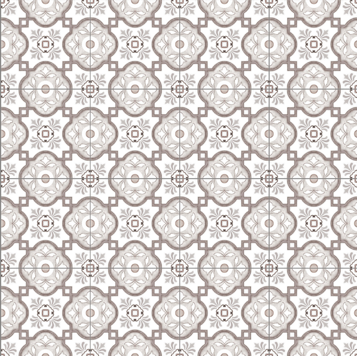 Moroccan Floor & Wall Tile TL 05077 Morissa Gunmetal Abstract Grey 1 ft x 1 ft Ceramic Matte Finish - 8 mm | Suitable for Living Room, Bedroom, Bathroom, Kitchen & Balcony | Image 2