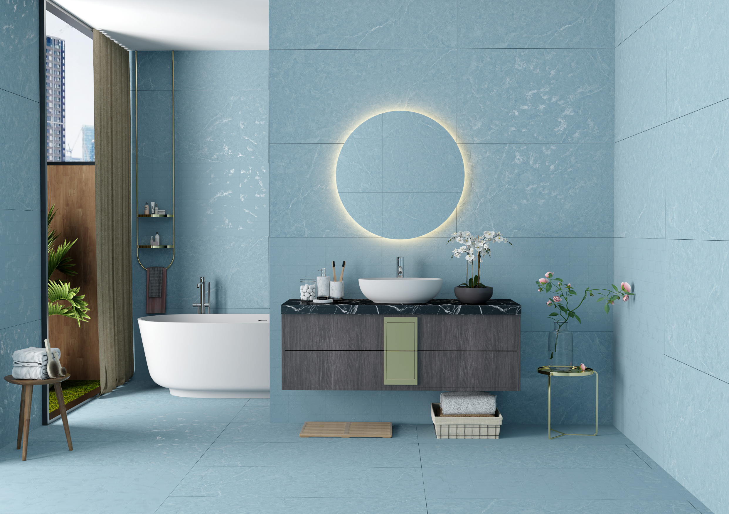 Tranquil Blue Oasis Bathroom | Material Depot