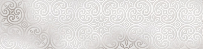 TL 00015 F Rustic Argento 12x3 inches Grey Glossy Finish Tile - Pattern 6 | Image 1