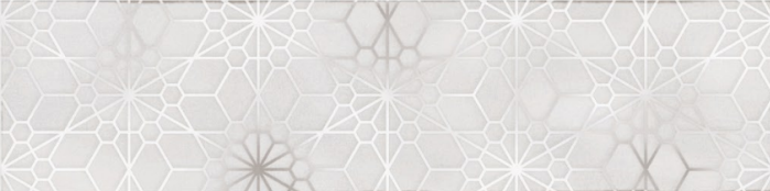 TL 00015 G Rustic Argento 12x3 inches Grey Glossy Finish Tile - Pattern 7 | Image 1