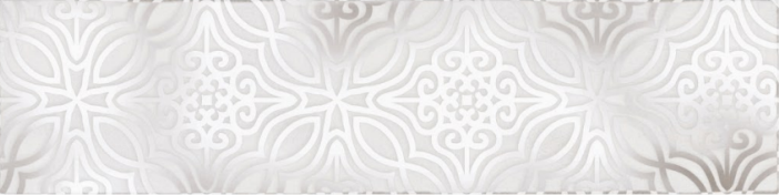 TL 00015 H Rustic Argento 12x3 inches Grey Glossy Finish Tile - Pattern 8 | Image 1