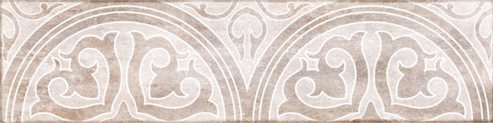 TL 00013 A Shaby Ash 12x3 inches Beige Glossy Finish Tile - Pattern 1 | Image 1