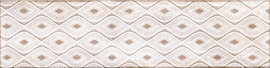 TL 00013 B Shaby Ash 12x3 inches Beige Glossy Finish Tile - Pattern 2 | Image 1