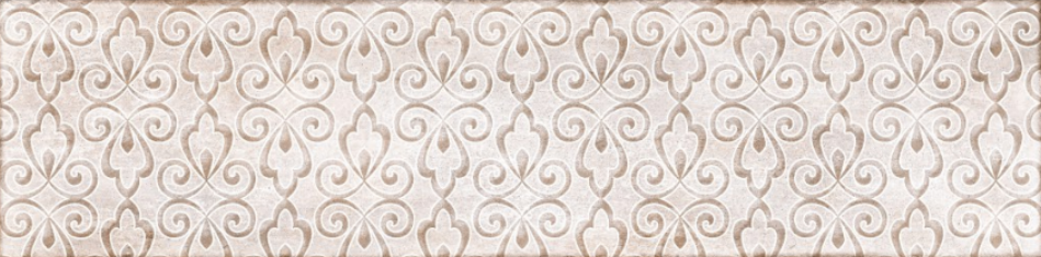 TL 00013 F Shaby Ash 12x3 inches Beige Glossy Finish Tile - Pattern 6 | Image 1