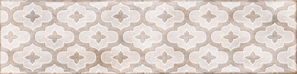 TL 00013 G Shaby Ash 12x3 inches Beige Glossy Finish Tile - Pattern 7 | Image 1