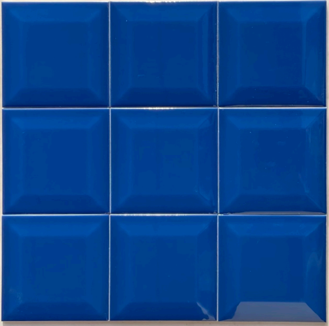 TL 00008 B 4x4 inches Thunder Blue Bevelled Glossy Finish Tile | Image 2