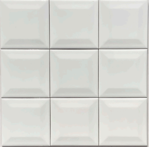 TL 00008 L 4x4 inches White Bevelled Glossy Finish Tile | Image 2