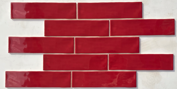 TL 00048 G 3x12 inches Wine Red Glossy Finish Tile | Image 2