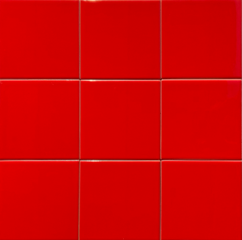 TL 00055 AE 8x8 inch Blood Red Plain Glossy Finish Ceramic Wall Tile - 6 mm | Image 2