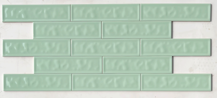 TL 00049 D 3x12 inches Mint Pista Uneven Glossy Finish Tile | Image 2