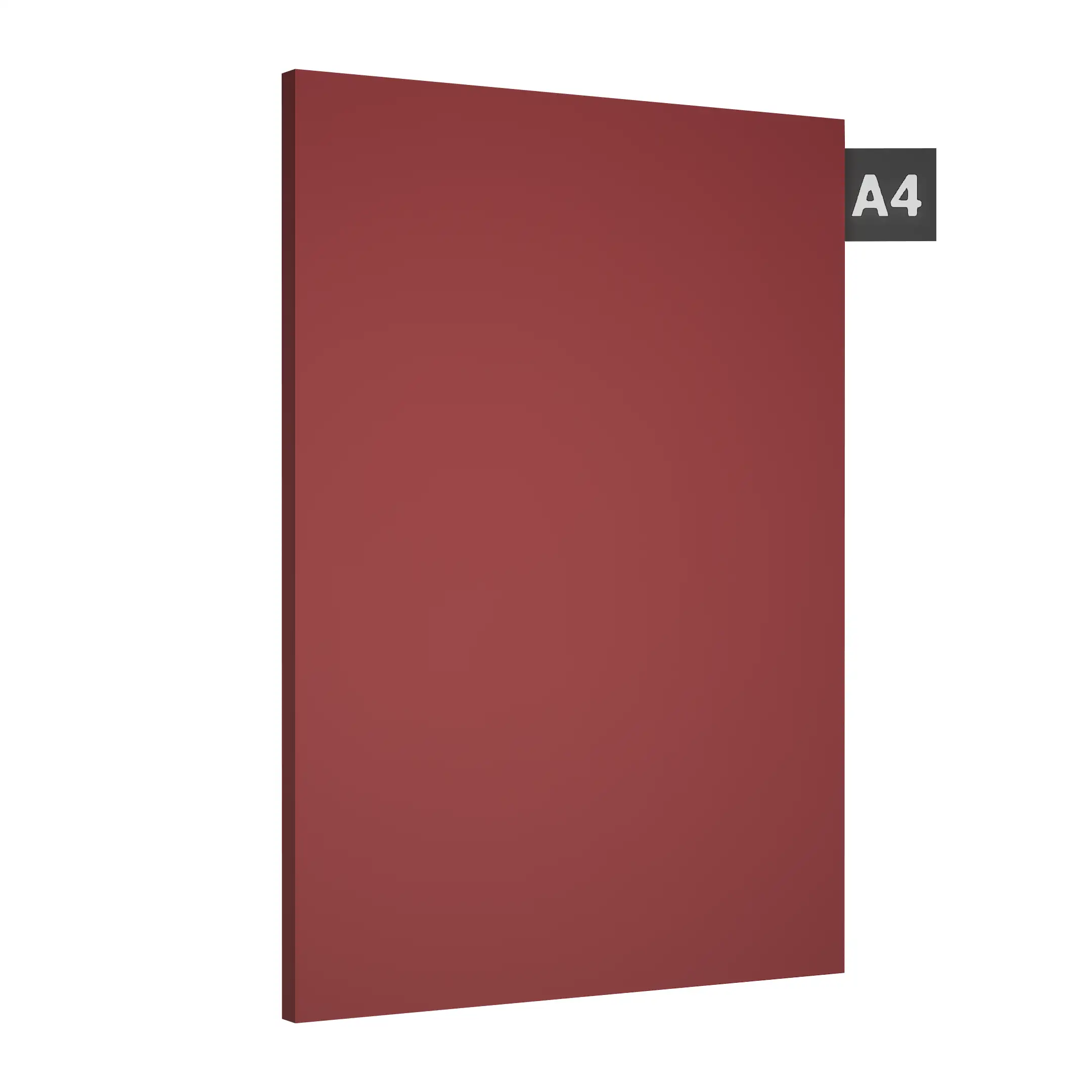 A close-up of a Red MRR 12521 Light Maroon with a High Gloss finish Decorative Laminate available at Material Depot in Bangalore