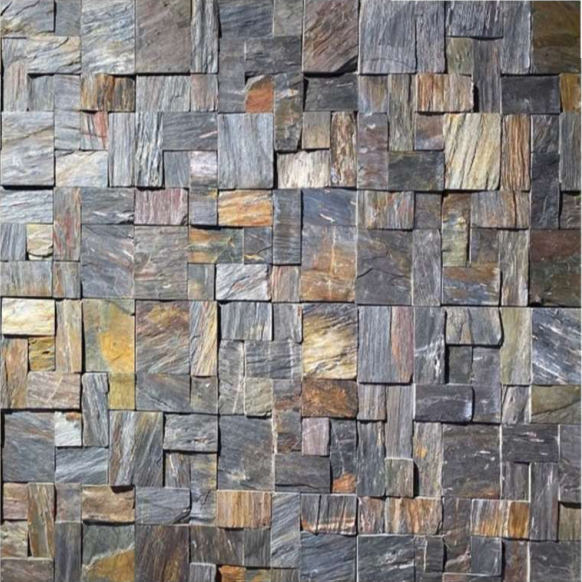 A close-up of a 1004 Natural Rock Stone 304.8x304.8 mm Wall Cladding available at Material Depot in Bangalore