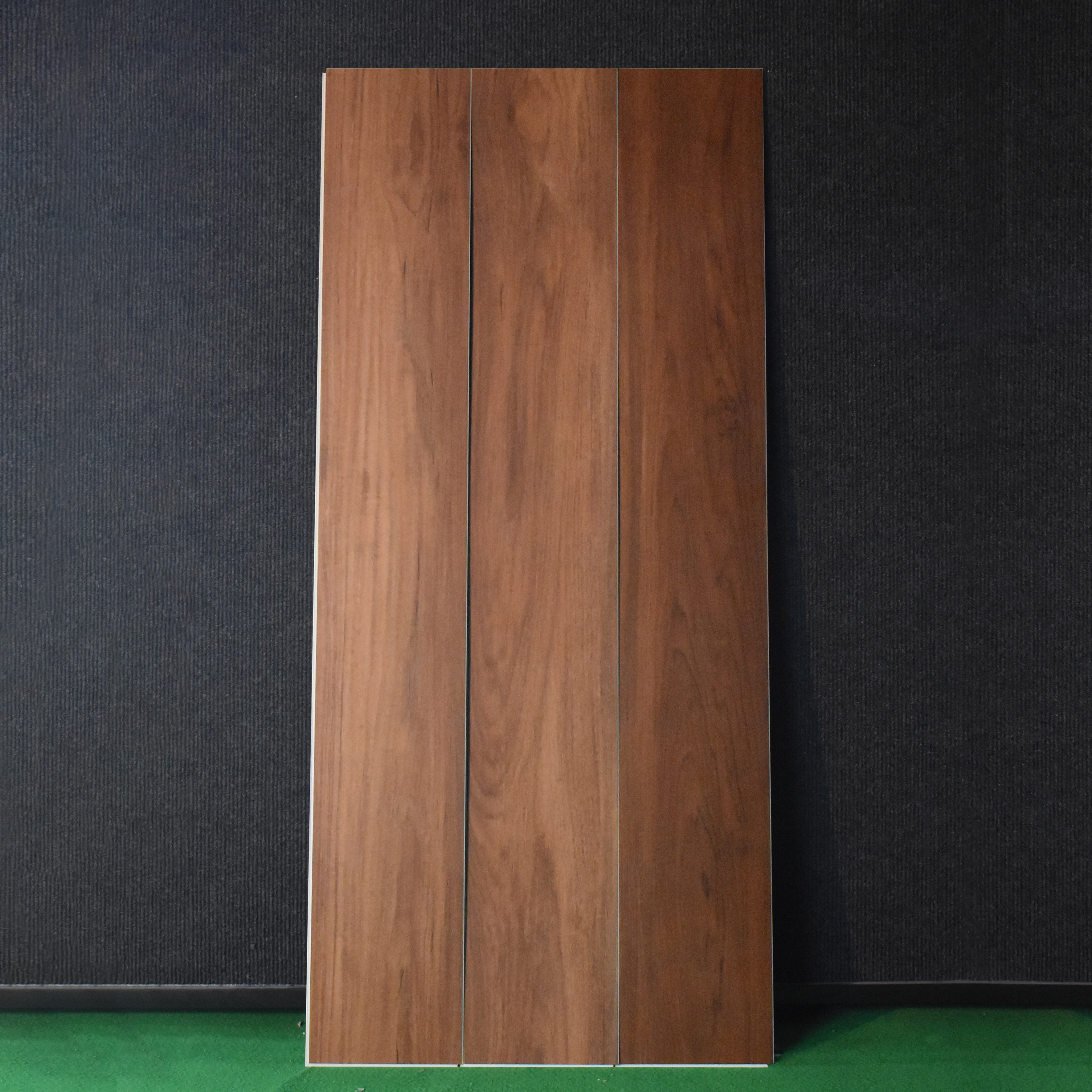 A close-up of a SPC Floor Hickory Haze Texture Finish Dual Tone Timberline SP 00085 | 4 ft x 7 inch x 5 mm | UV Coating IXPE Backing Layer | Suitable for Flooring, Living Room, Bedroom available at Material Depot in Bangalore