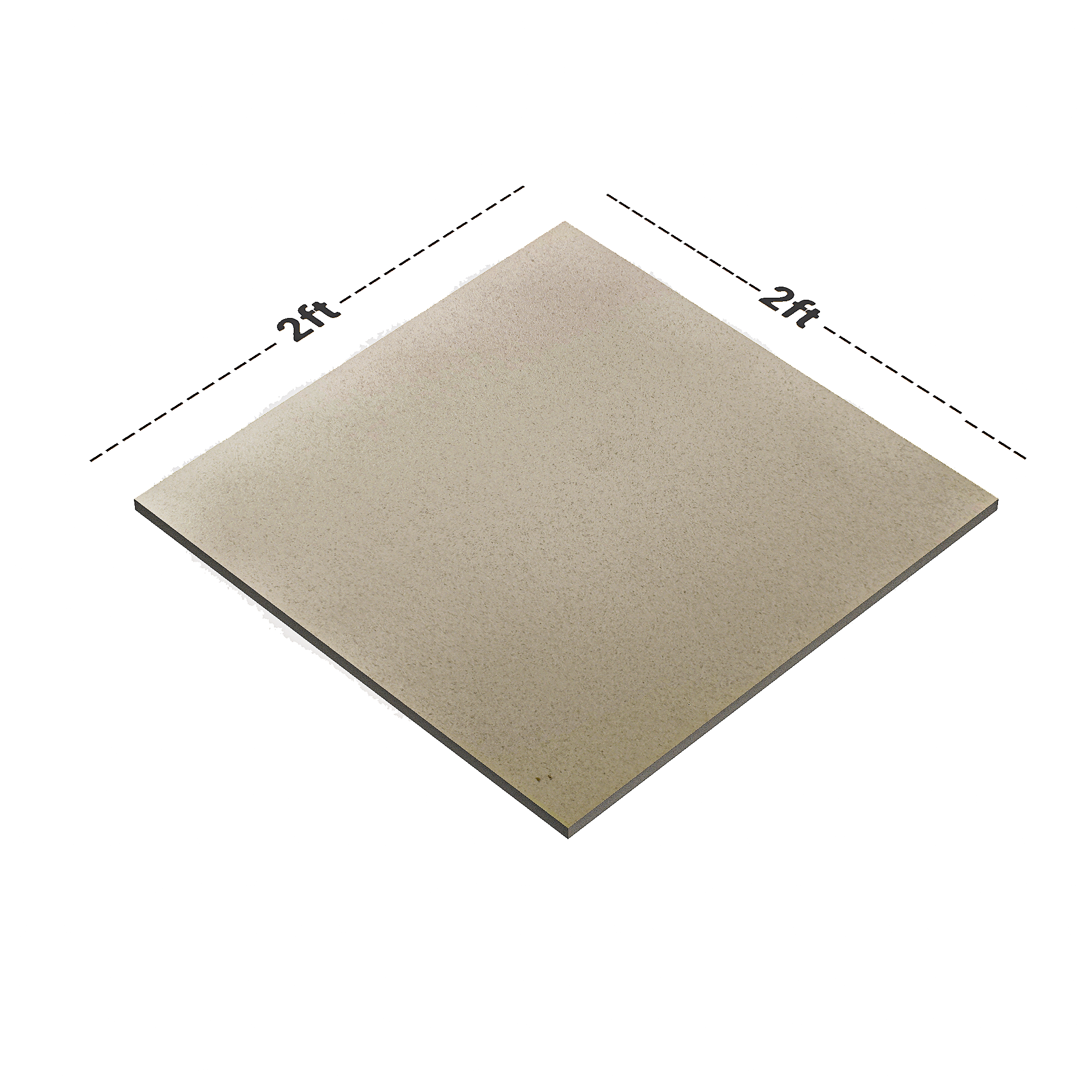 Dimension image of TL 00706 B Pattern 2 Snow White Matte Finish 2 ft x 2 ft Full Body Vitrified Tile - 9 mm | Material Depot