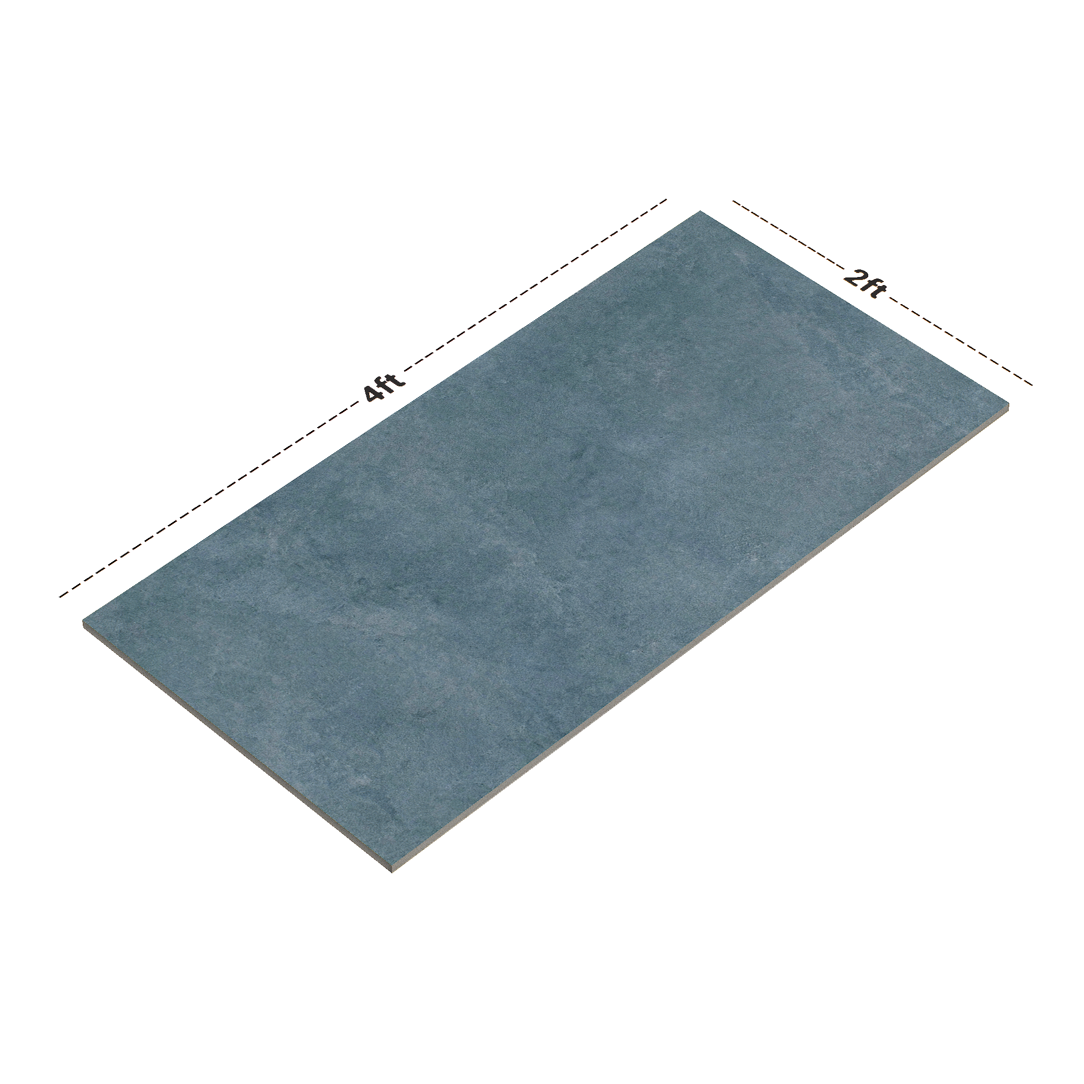 Dimension image of TL 00731 Diamond Blue 1200 x 600 mm Lux Surface Finish Tile - 9 mm | Material Depot