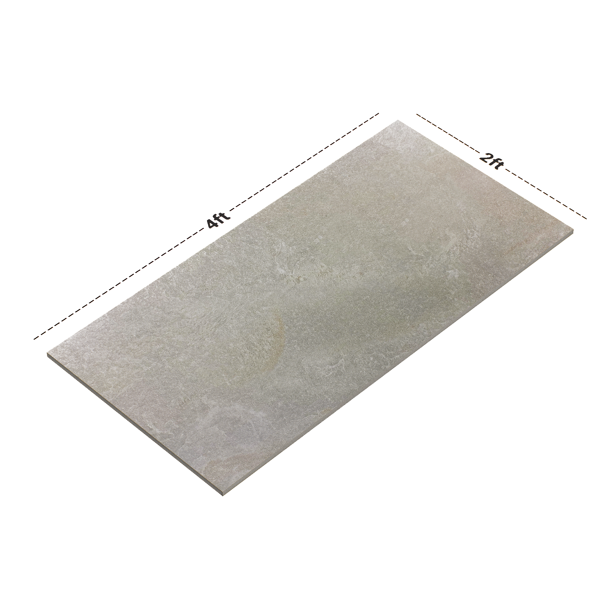 Dimension image of TL 00811 Revive White 1200x600 mm Carving Matte Finish Vitrified Wall & Floor Tile - 9 mm | Material Depot