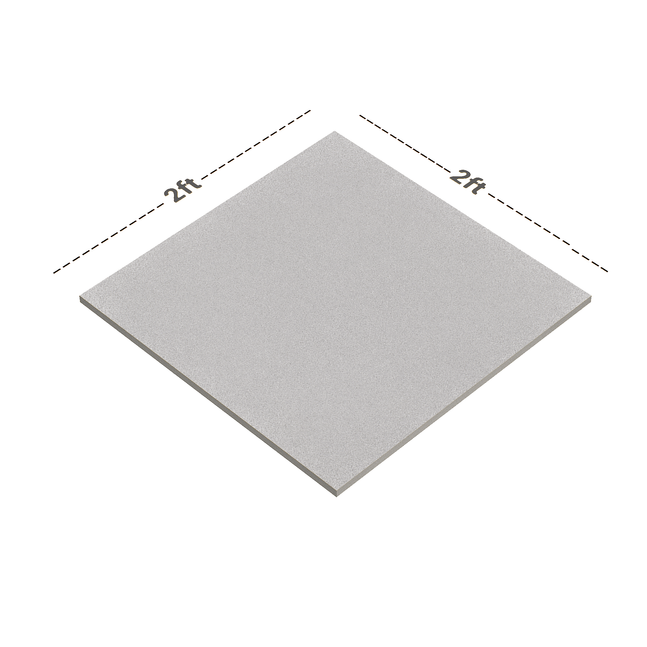 Dimension image of TL 00882 Dolphin 600x600 mm Matte Finish Full Body Vitrified Floor & Wall Tile - 9 mm | Material Depot