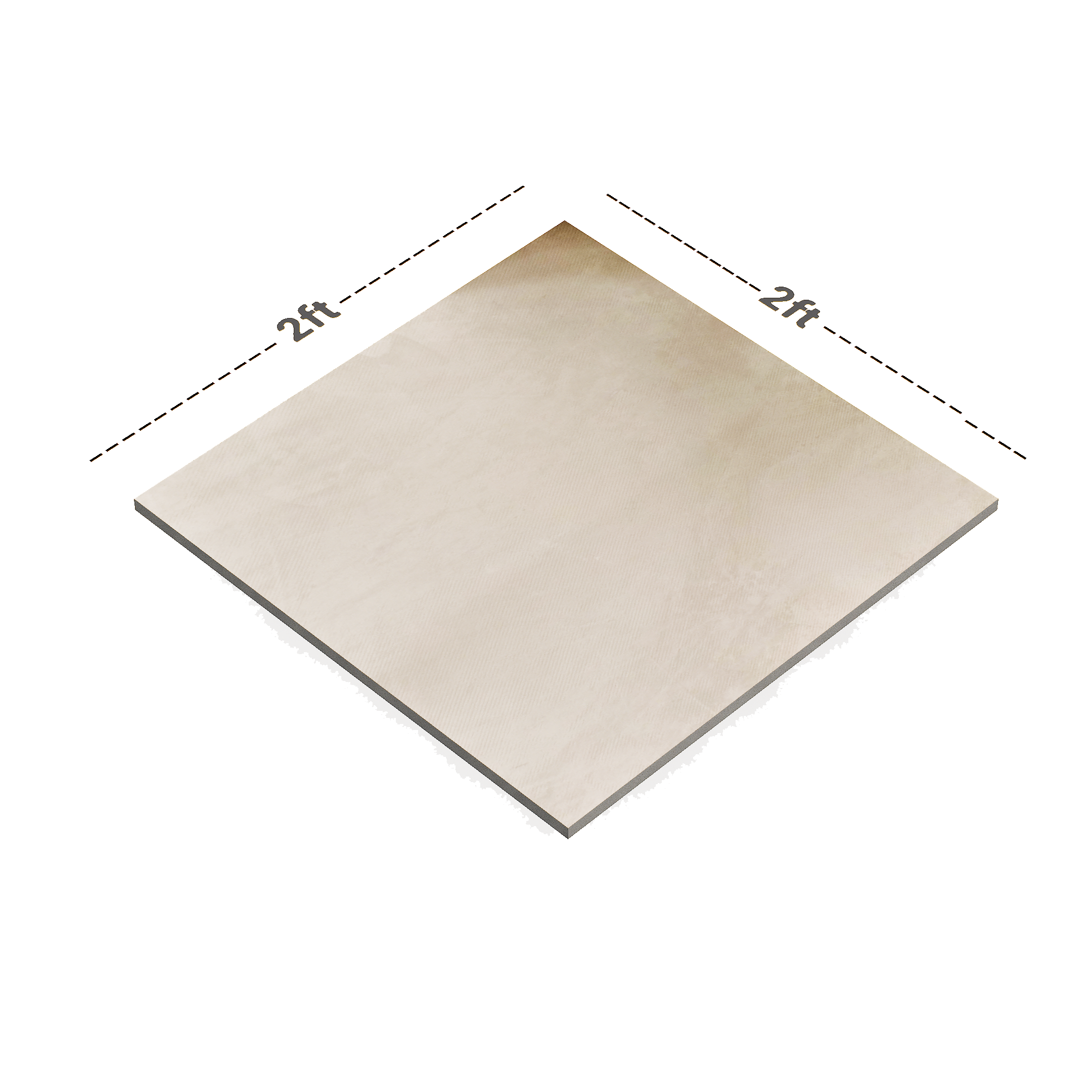 Dimension image of TL 00890 A Liner Grey 600 x 600 mm Carving Matte Finish Tile - 9 mm | Material Depot