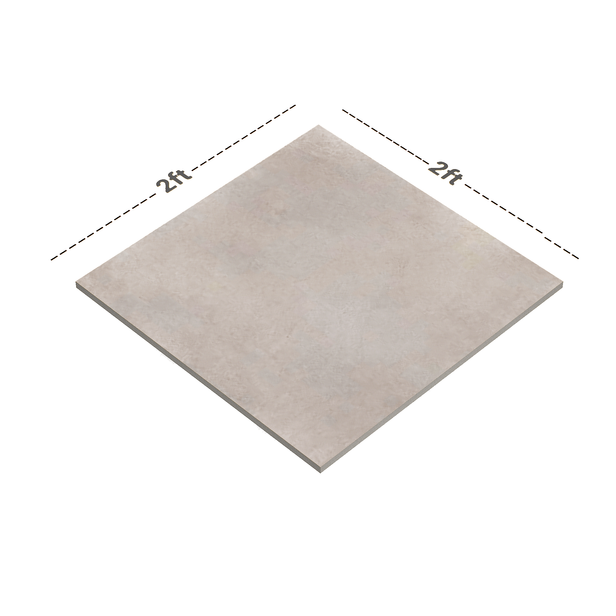 Dimension image of TL 00892 A Panton Copper 600 x 600 mm Carving Matte Finish Tile | Material Depot