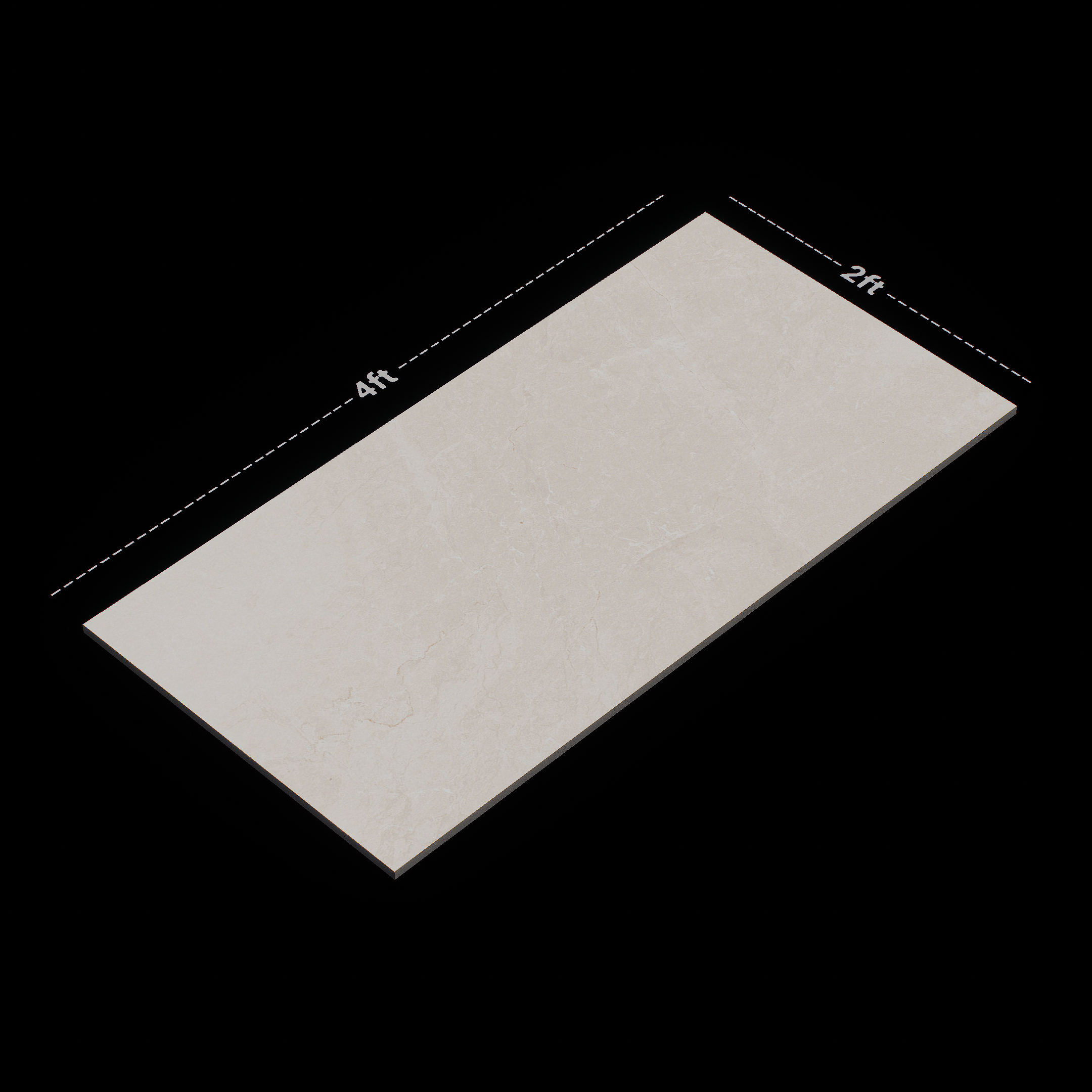 Dimension image of TL 00962 Sintetico Pale 1200 x 600 mm Glossy Finish Tile - 9 mm | Material Depot