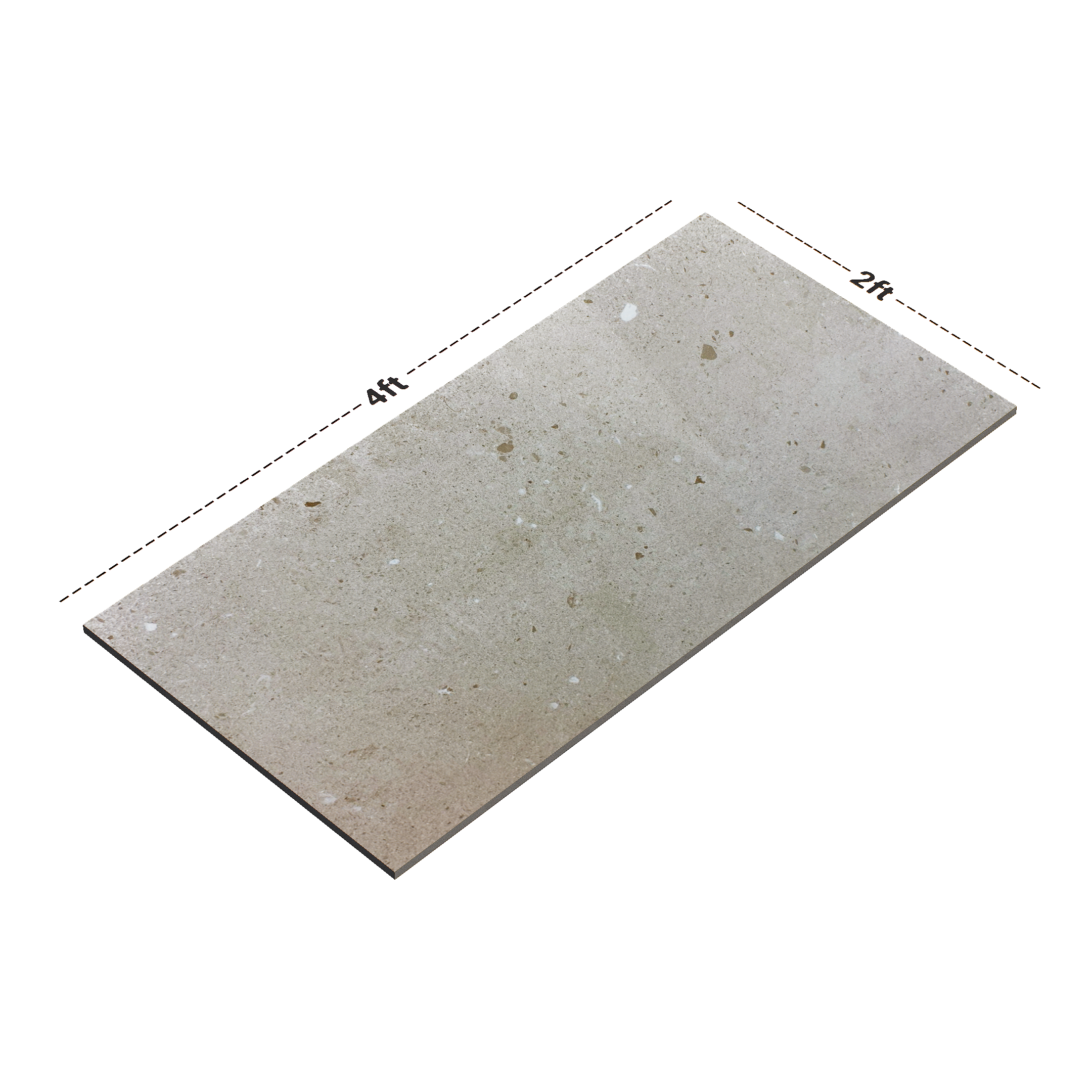 Dimension image of TL 01026 Grifine Savona Sand 1200 x 600 mm Matte Finish GVT Vitrified Tile - 9 mm | Material Depot