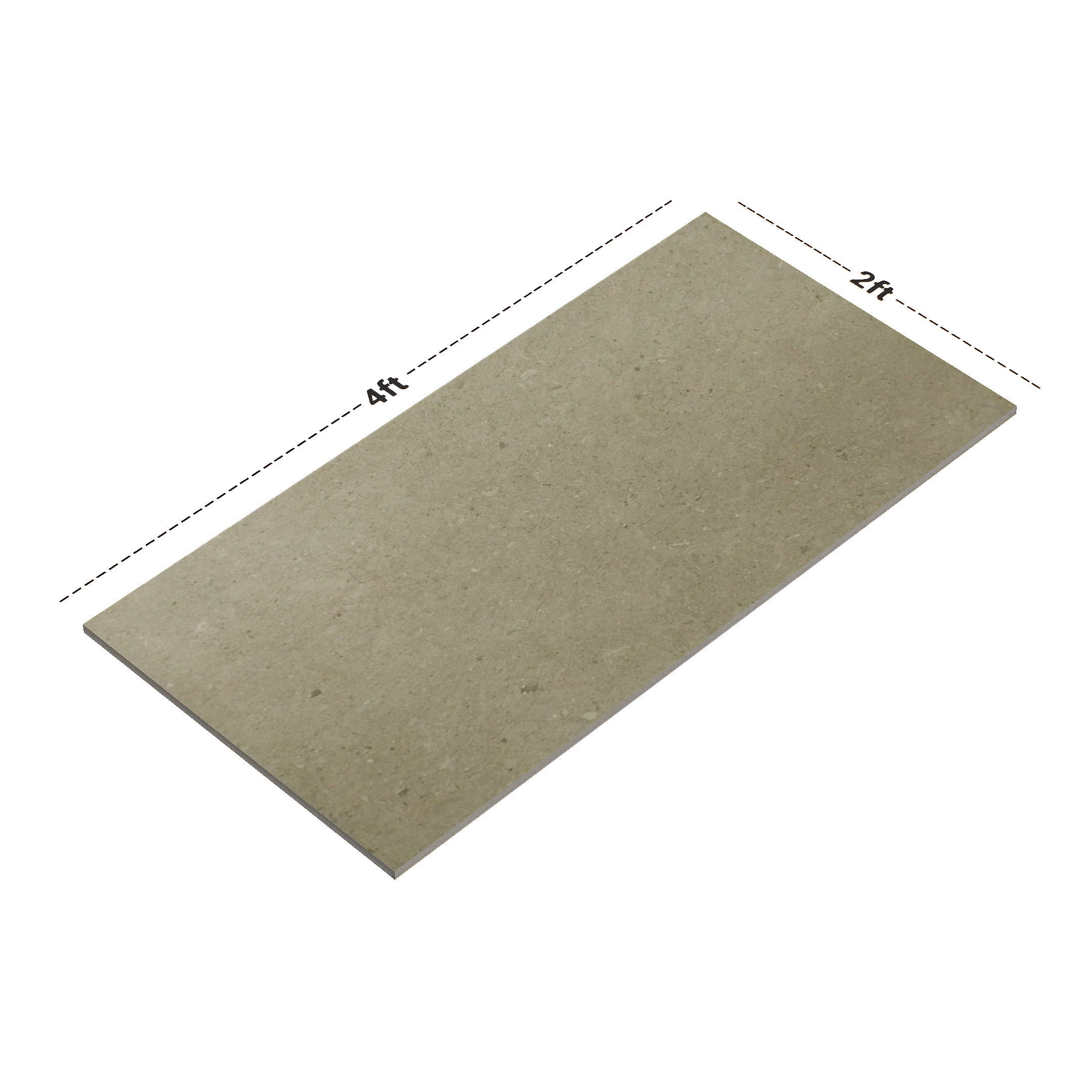 Dimension image of TL 01188 Bstone Grey 1200x600 mm GVT Tile - 9 mm | Material Depot