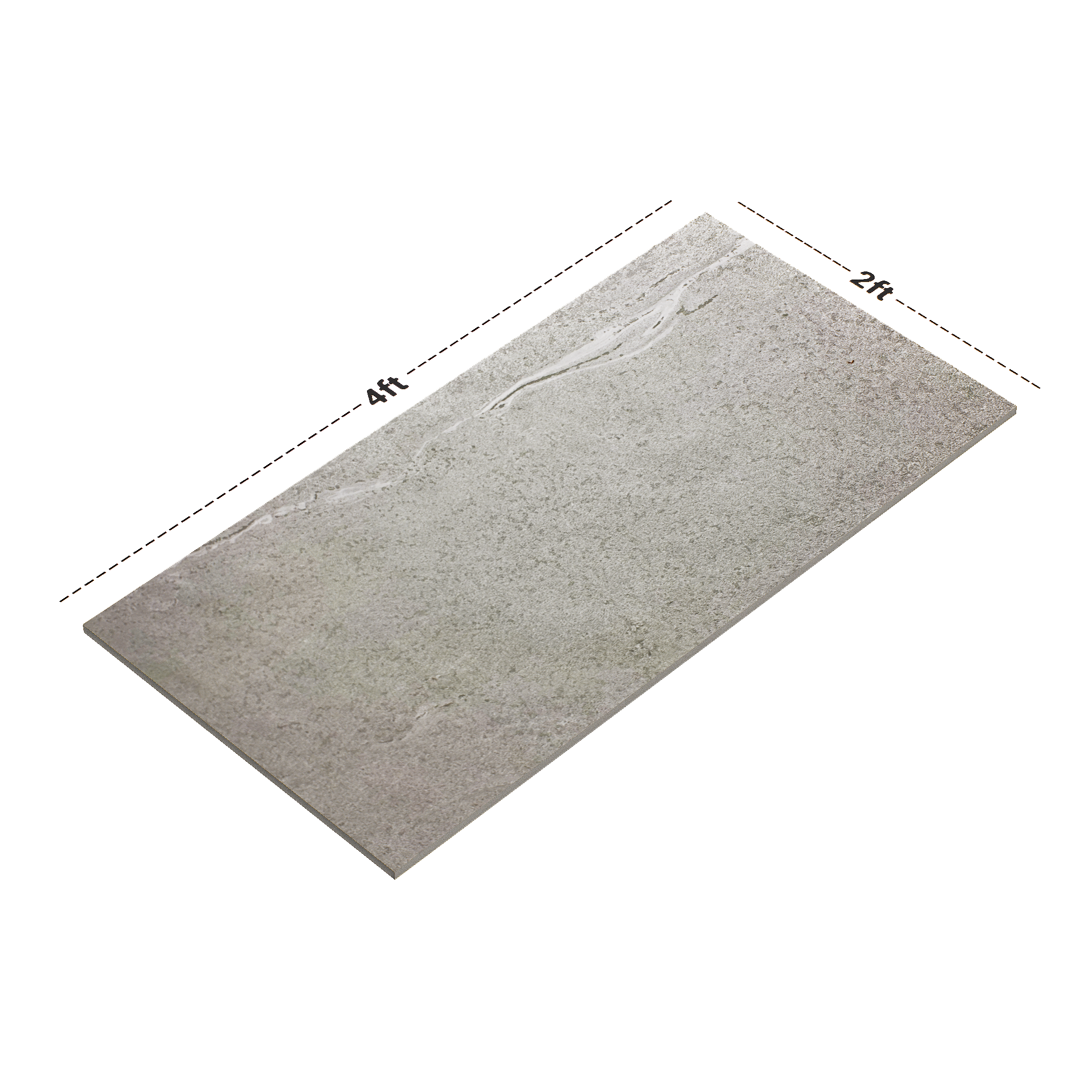 Dimension image of TL 01515 Travertino Silver P9 1200 x 600 mm Tile - 9 mm | Material Depot