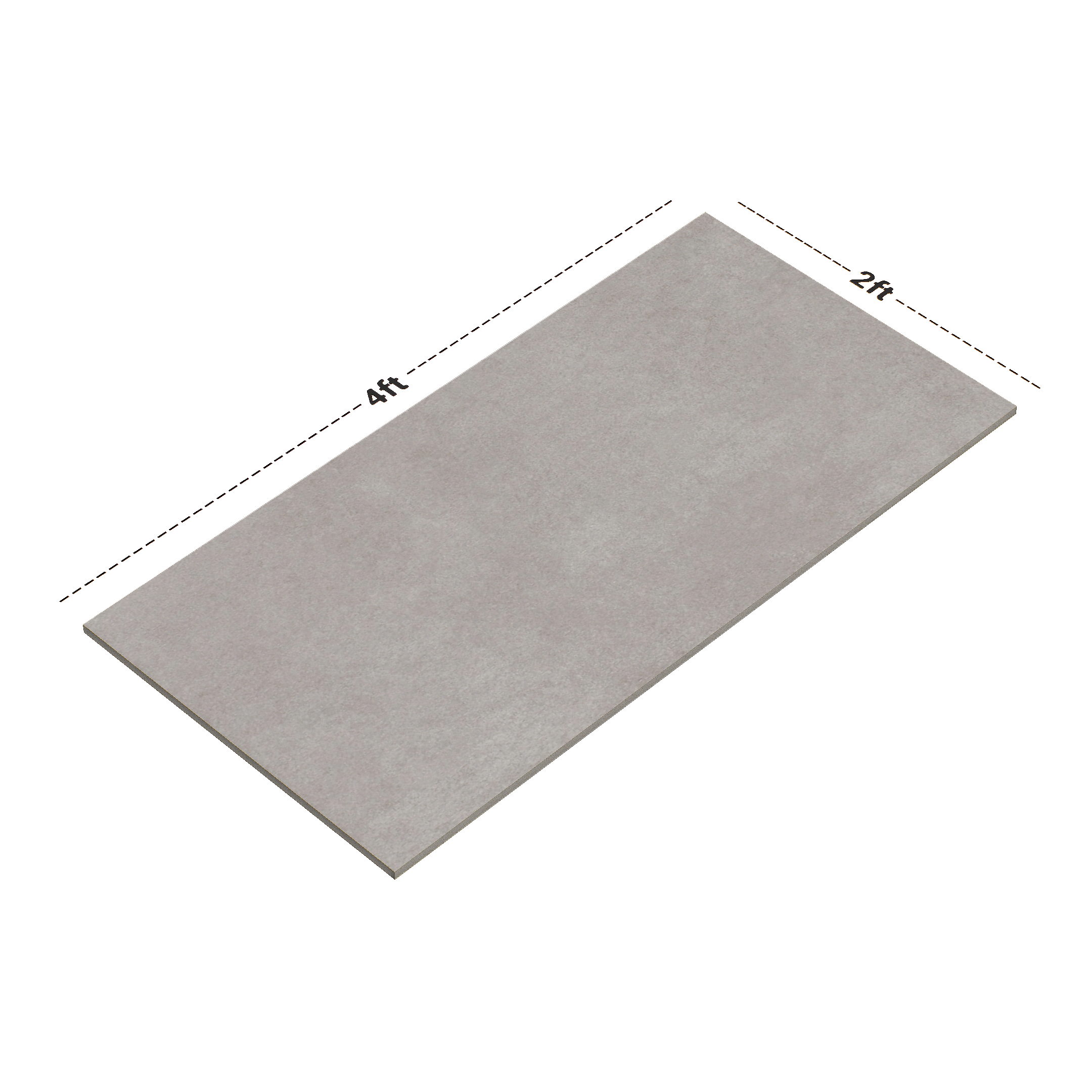 Dimension image of TL 02250 B Imporio Grey 4 ft x 2 ft Diamond Surface Glazed Vitrified Wall & Floor Tile - 9 mm (Random 3) | Material Depot