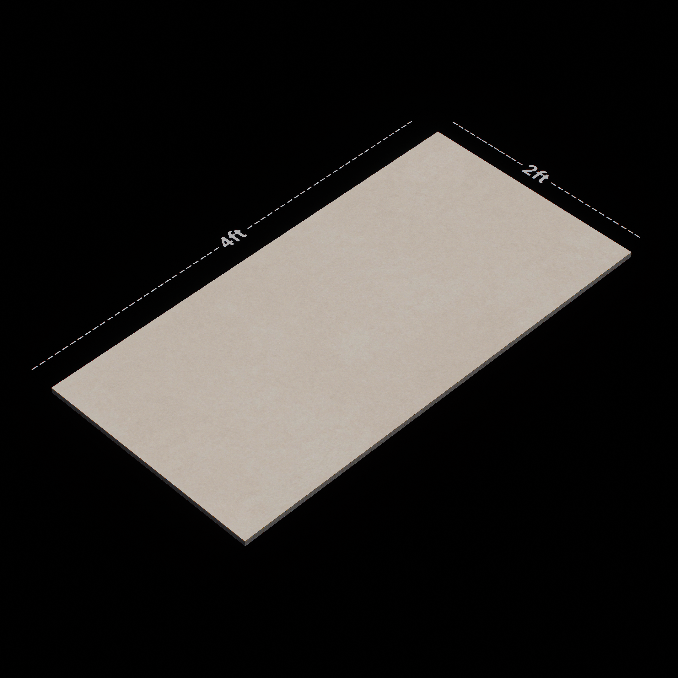 Dimension image of TL 02250 D Imporio Beige 4 ft x 2 ft Diamond Surface Glazed Vitrified Wall & Floor Tile - 9 mm (Random 3) | Material Depot