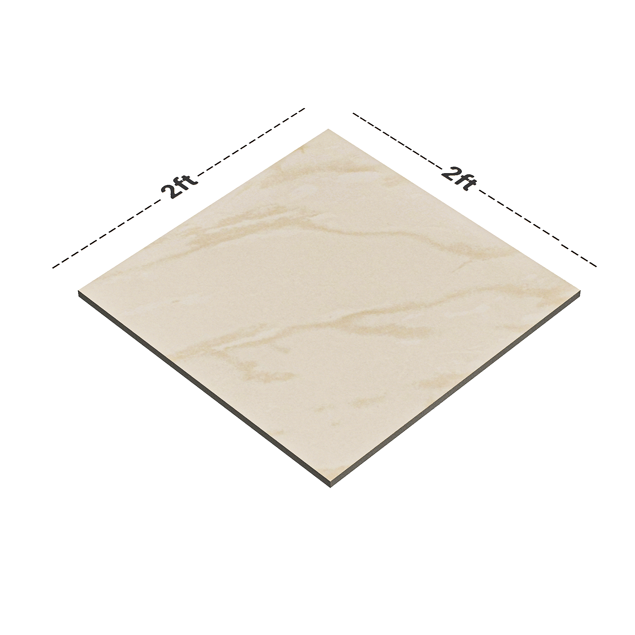 Dimension image of TL 02696 Andromeda 600x600 mm Glossy Finish Tile | Material Depot