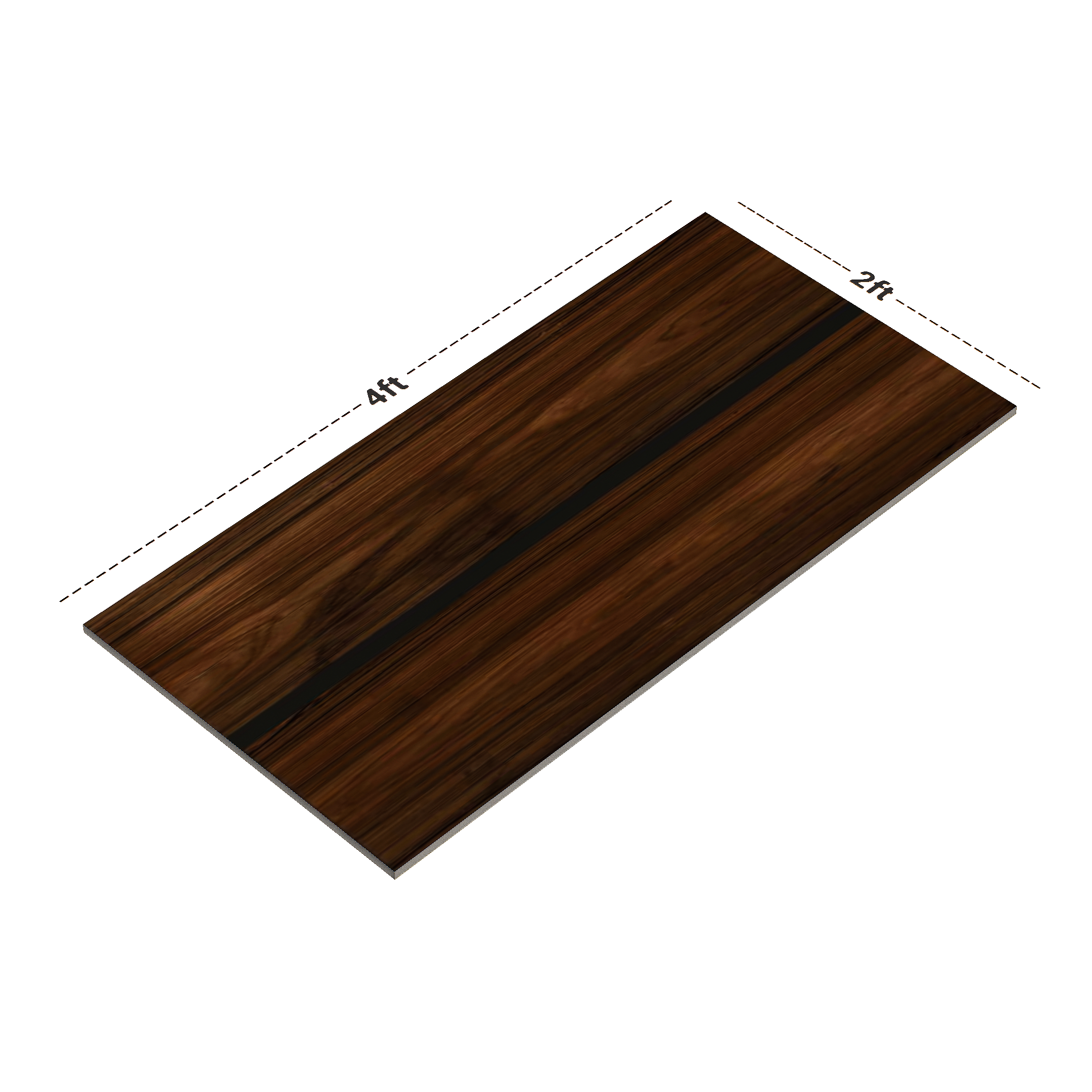 Dimension image of TL 02803 Burma Teak Wood 1200 x 600 mm Wall & Floor Tile (Random 2) | Material Depot